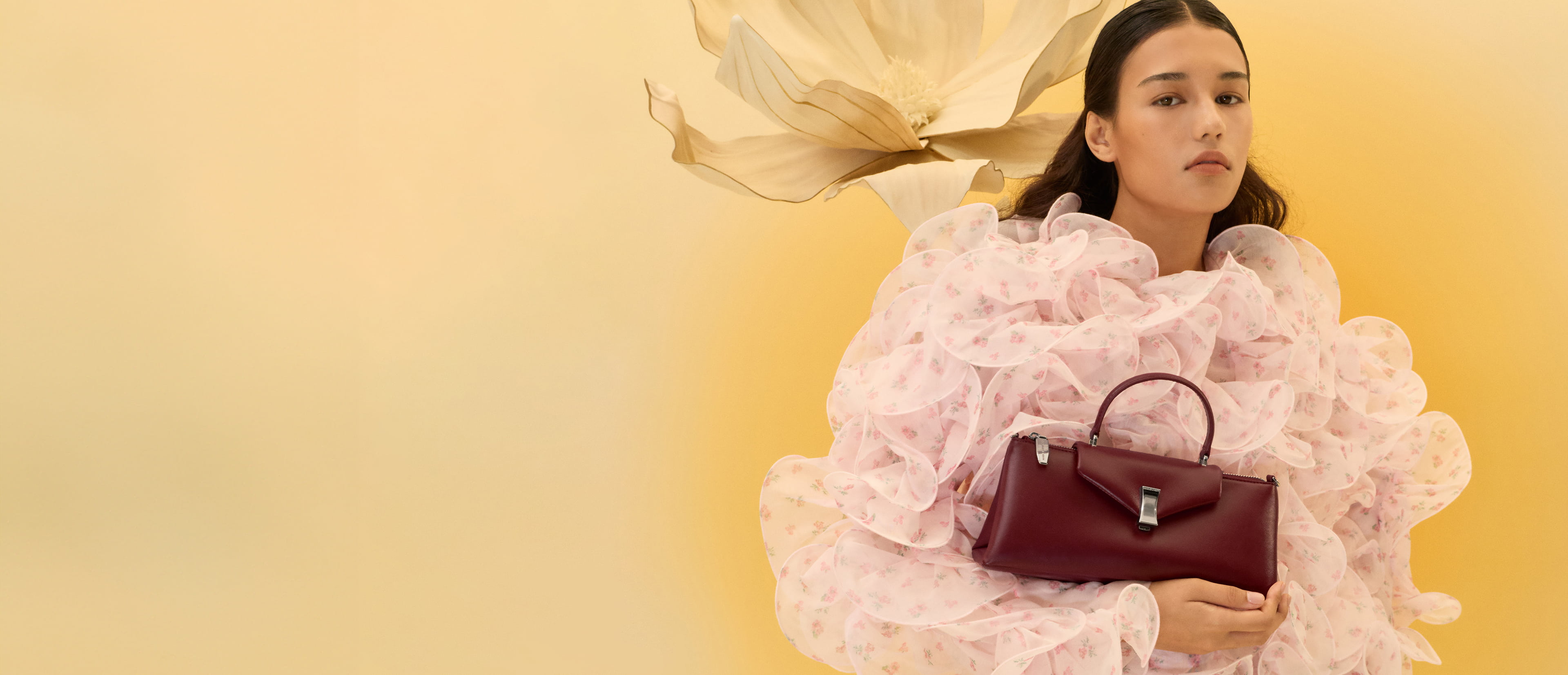 Lilibet Elongated Top Handle Bag in burgundy - CHARLES & KEITH