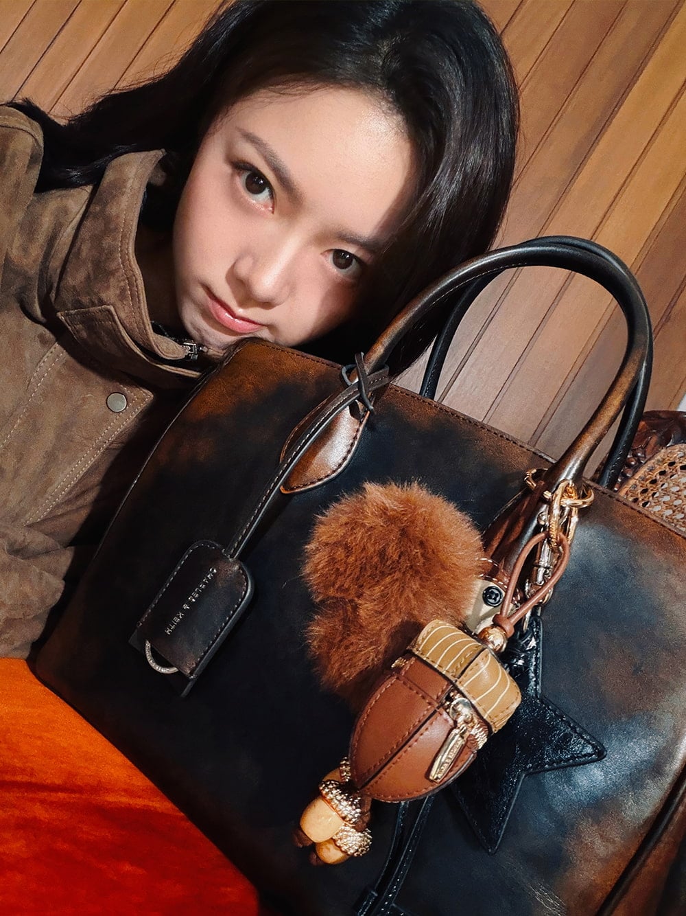 Large Ginevra Tote Bag in brown - CHARLES & KEITH