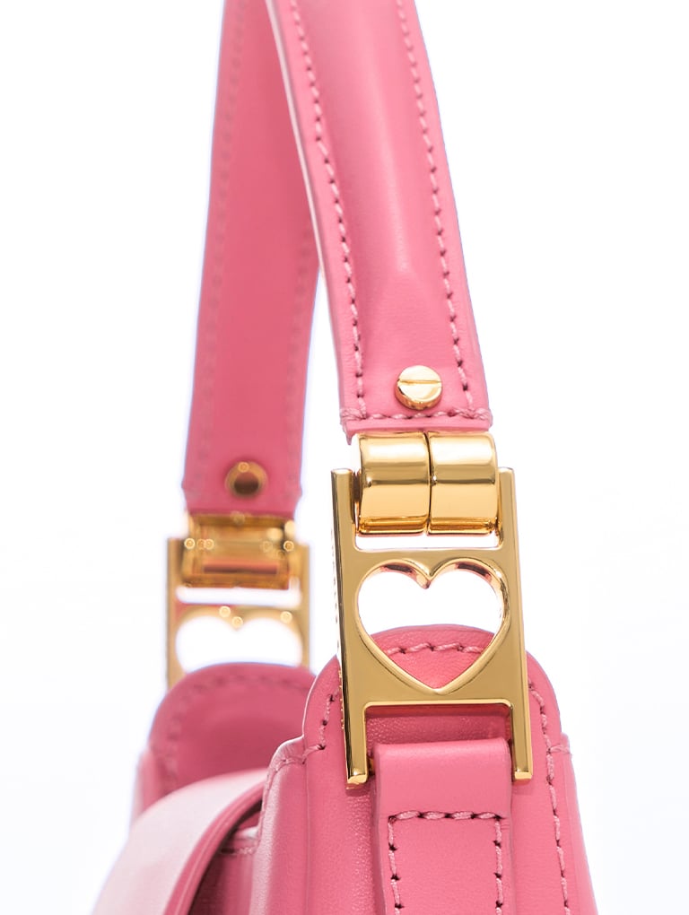 Women’s Koa push-lock top handle bag with heart detail - CHARLES & KEITH