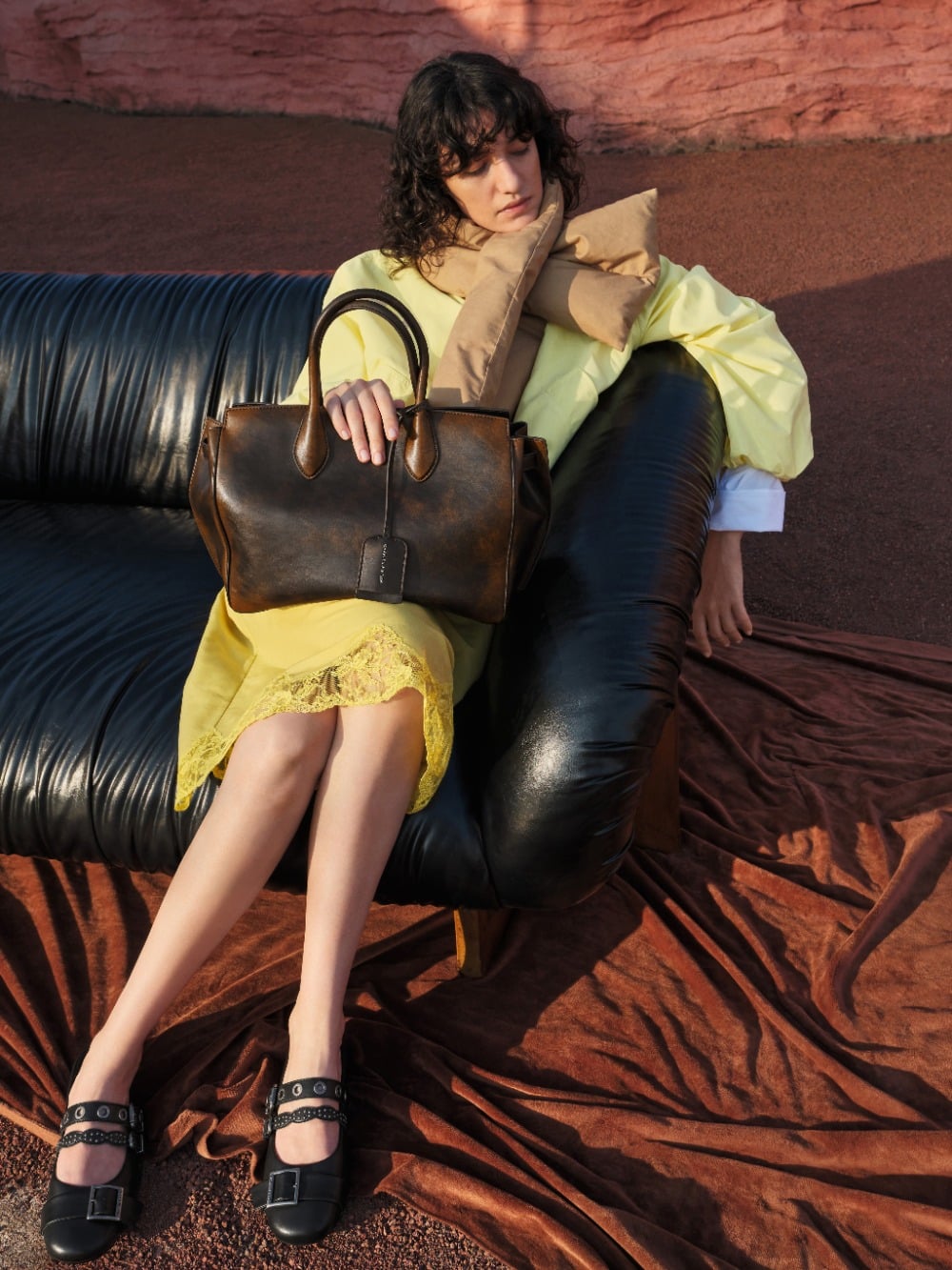 Ginevra Tote Bag, Aether Grommet Studded Mary Jane Flats – CHARLES & KEITH