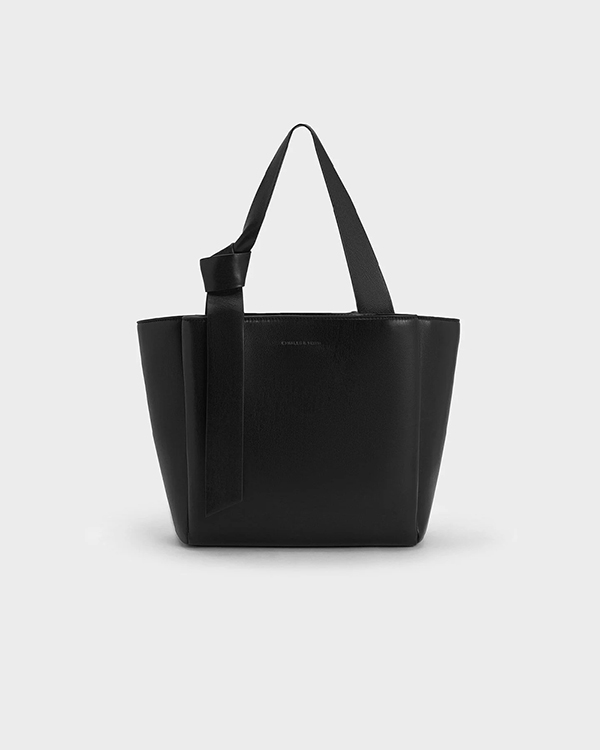 Women’s Noir Toni Knotted Tote Bag - CHARLES & KEITH