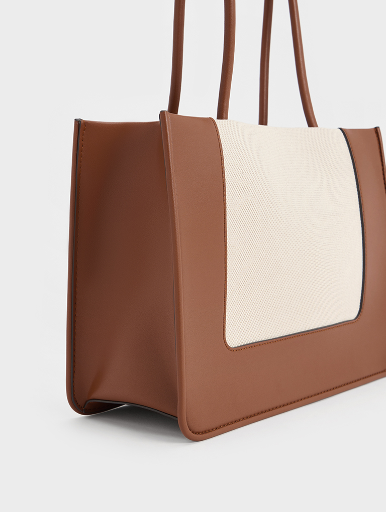 Women’s Daylla canvas tote bag in tan – CHARLES & KEITH