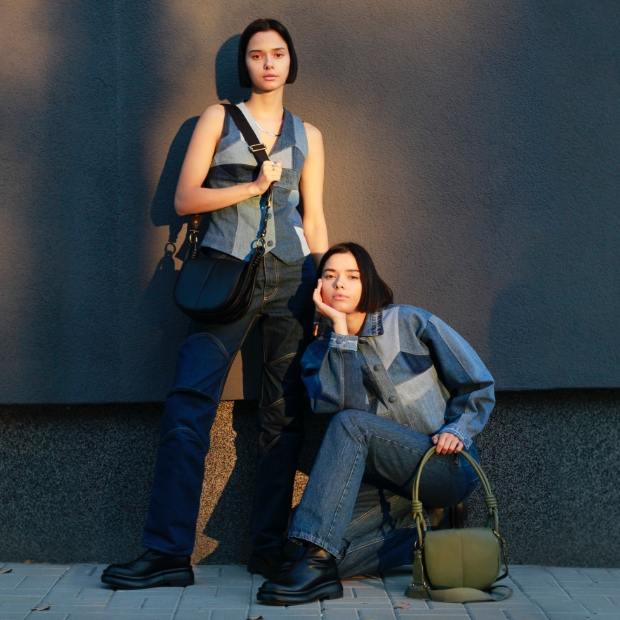 Women’s Luna knotted handle shoulder bag and Nola slip-on ankle boots, as seen on Anna and Sonia Kuprienko – CHARLES & KEITH