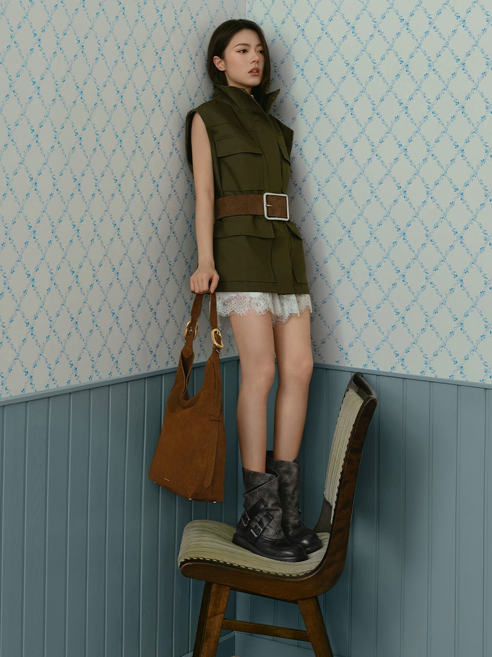 Women’s Aislin hobo bag and Aether buckled calf boots - CHARLES & KEITH