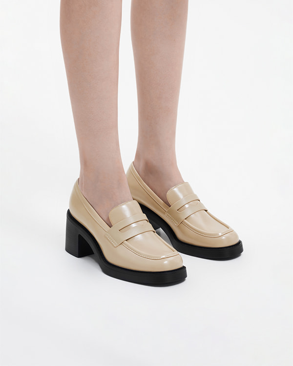 Women’s chalk Hester loafer pumps - CHARLES & KEITH
