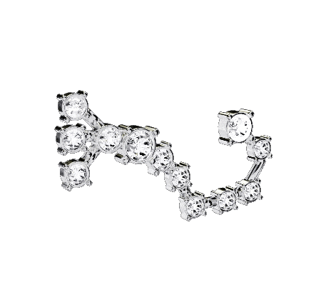 Women’s Scorpio crystal charm in silver  - CHARLES & KEITH