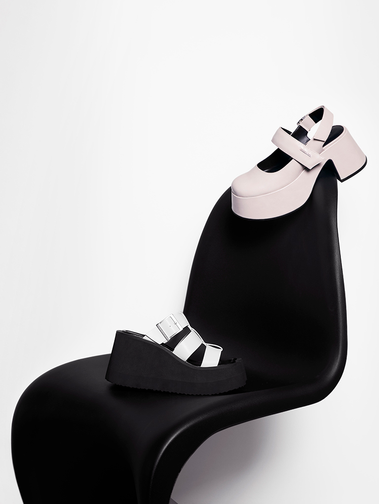 Women’s Rubina chunky slingback Mary Janes and Ilsa flatform gladiator sandals - CHARLES & KEITH