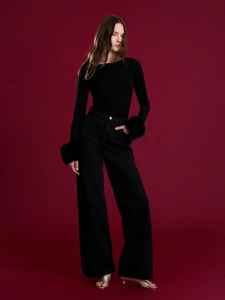 Pair striking statement shoes with simple wide leg pants in neutral tones to avoid visual clutter.