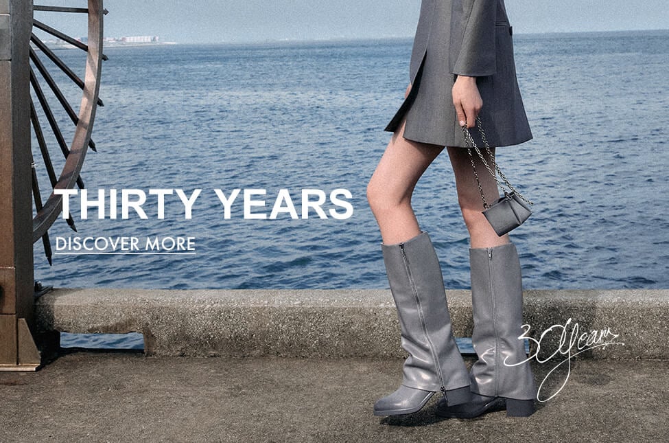Light Grey Louise Burnished Knee-High Boots – CHARLES & KEITH