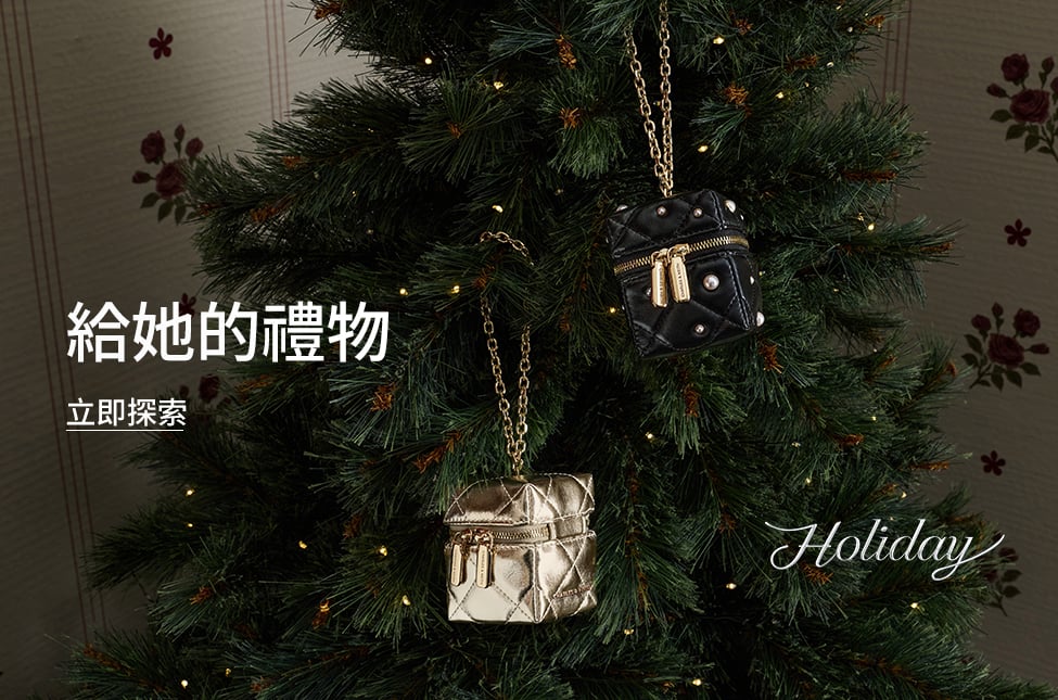 黑色 Janie 迷你珍珠鍊帶包
香檳色 Janie 迷你鍊帶包