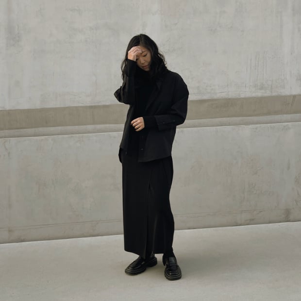 Women’s Perline chunky loafers in black, as seen on Amee Kim - CHARLES & KEITH