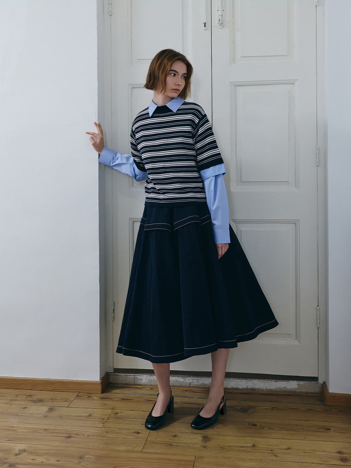 Black Danni Patent Slingback Pumps - CHARLES & KEITH