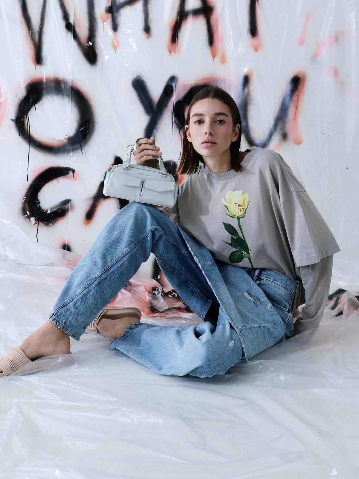 Rachel 口袋托特包 - 海鹽藍 - CHARLES & KEITH