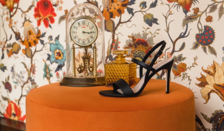 Women’s slingback heeled sandals in black - CHARLES & KEITH