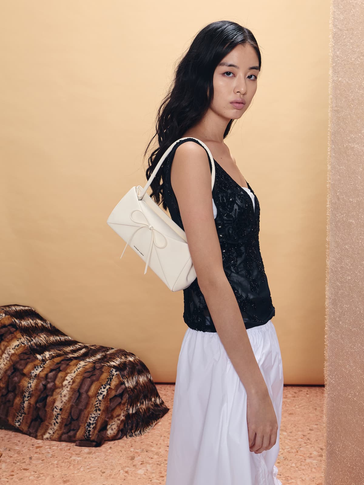 Hazel 幾何拼接肩背包 - CHARLES & KEITH