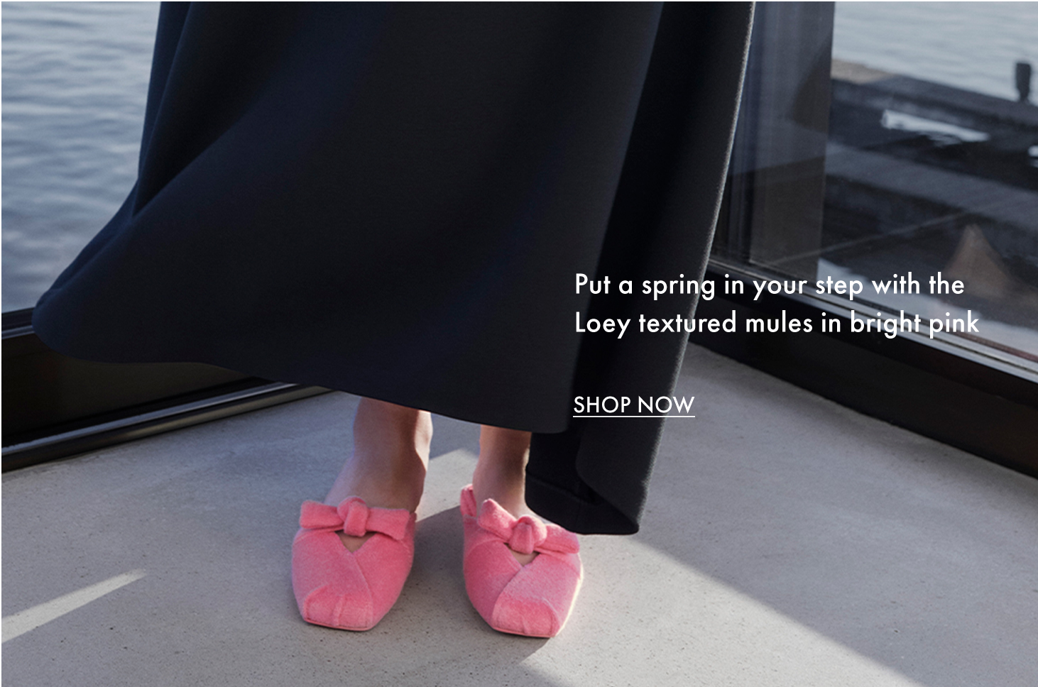 Women's pink Loey knotted mules - CHARLES & KEITH
