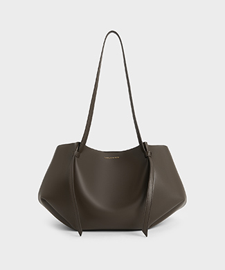 Dark Moss Calla Tote Bag - CHARLES & KEITH PA