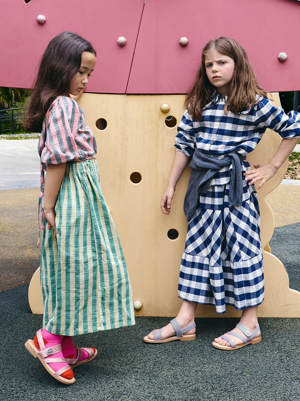 紫色、粉紅色Yara 兒童寬帶涼鞋 - CHARLES & KEITH