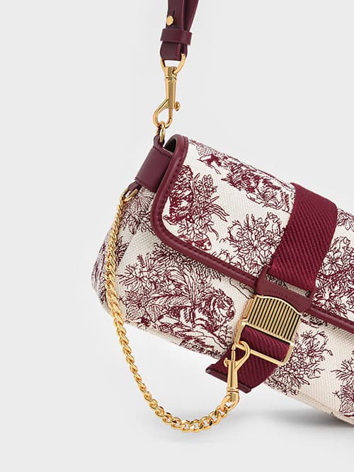 Lunar New Year Collection: Tiger Calligraphy Chain-Link Shoulder Bag