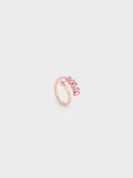Swarovski® Crystal Embellished Wrap Ring - Rose Gold