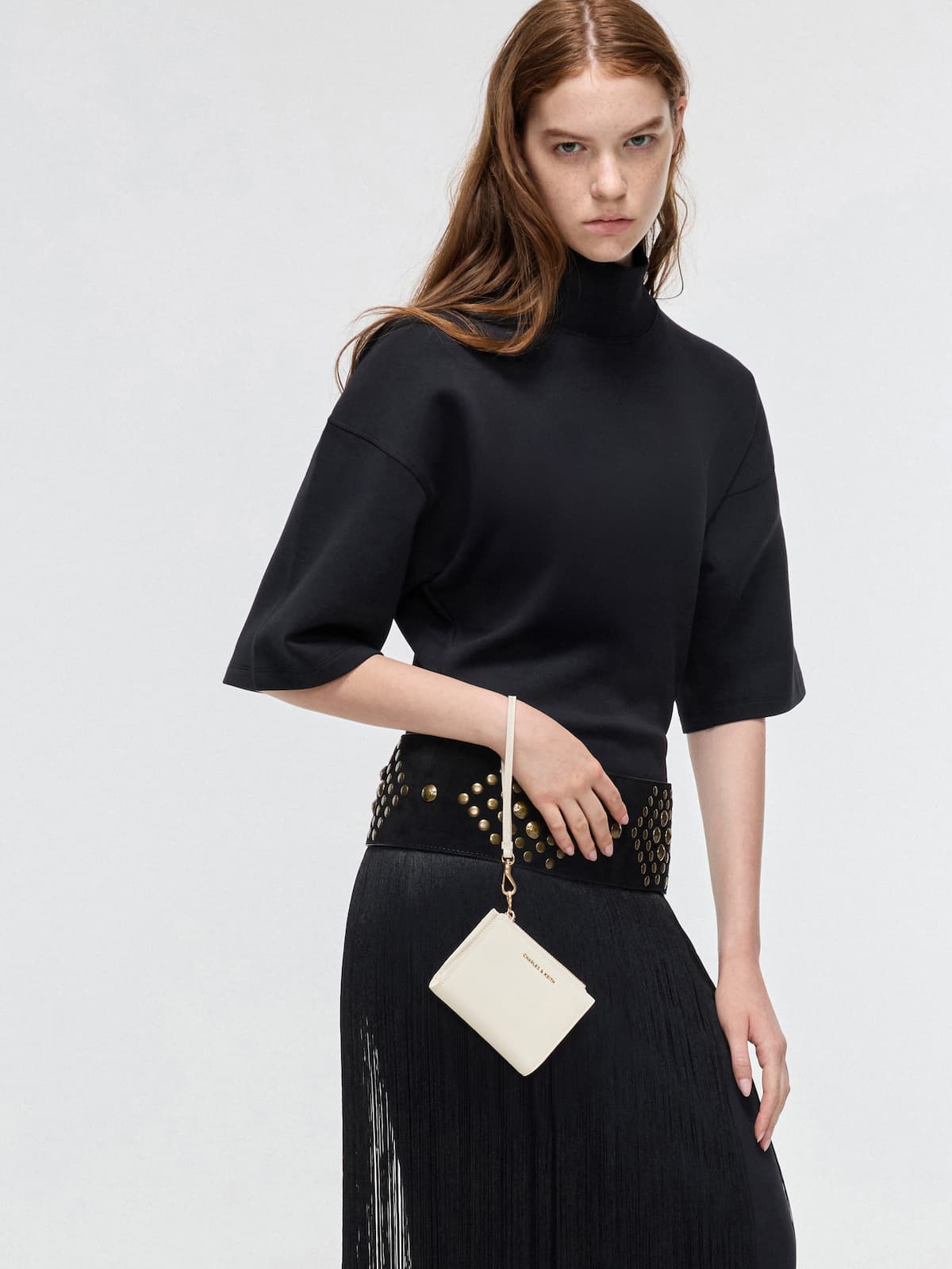 Hanya Wristlet - Cream - CHARLES & KEITH