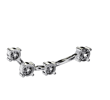 Women’s Aries crystal charm in silver  - CHARLES & KEITH