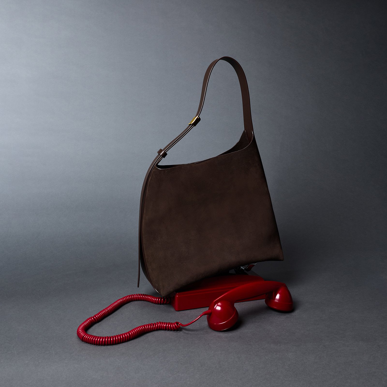 Espresso Brown Edna Recycled Suede Tote Bag - CHARLES & KEITH