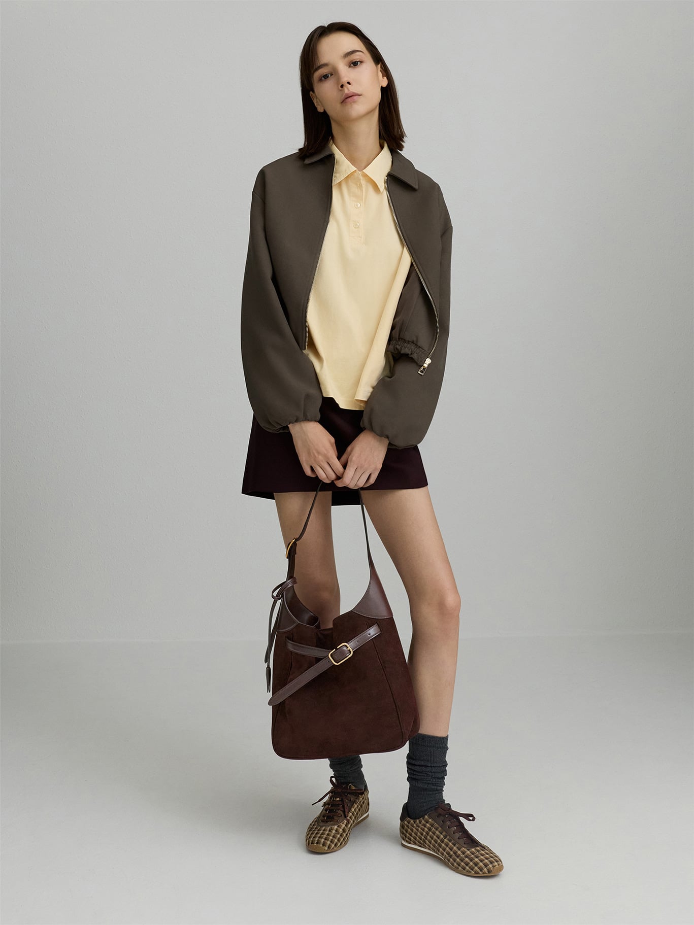 Espresso Brown Victoria Belted Hobo Bag - CHARLES & KEITH