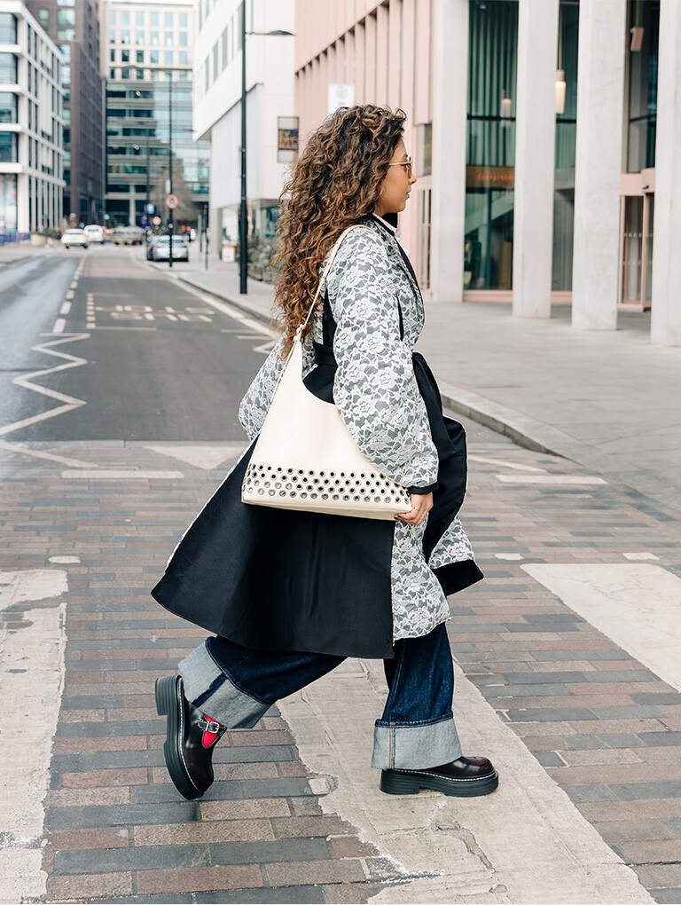 Women’s Liv grommet hobo bag and T-bar platform Mary Janes, as seen on Ujji Patel  - CHARLES & KEITH