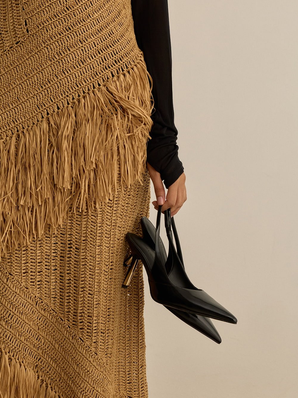 Taylen Slingback Pumps in black - CHARLES & KEITH