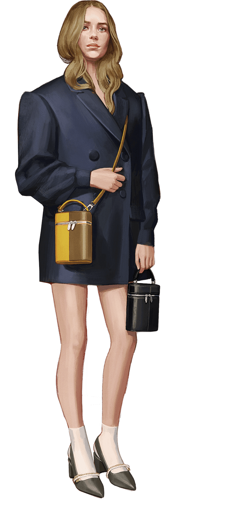 A compilation of illustrations from the CHARLES & KEITH Fall Winter 2020 campaign - CHARLES & KEITH - Web - Model 2