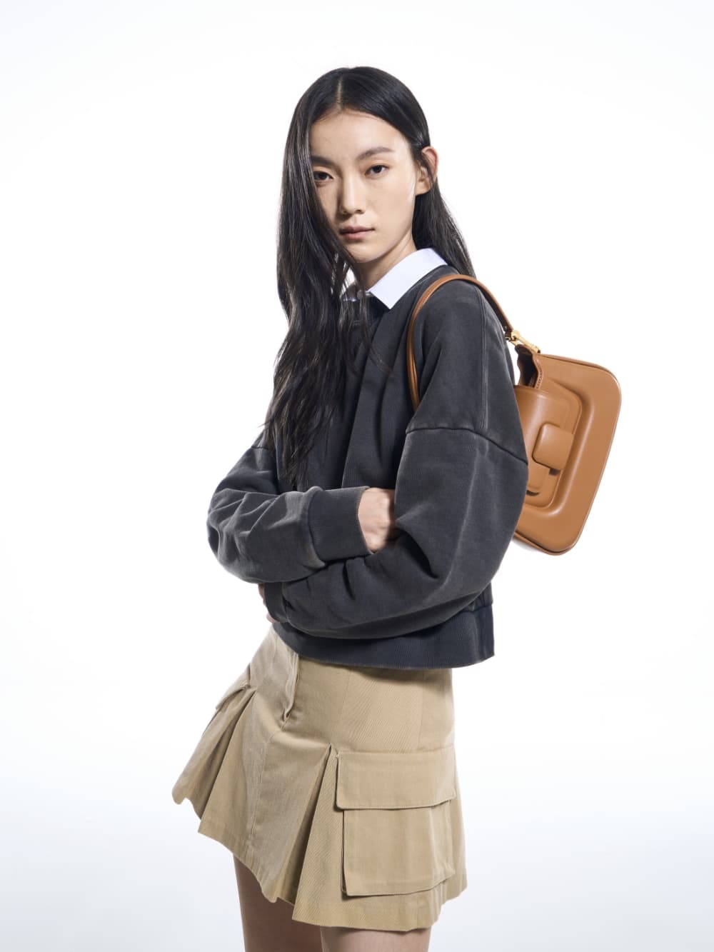 Koa 方釦腋下包 - CHARLES & KEITH