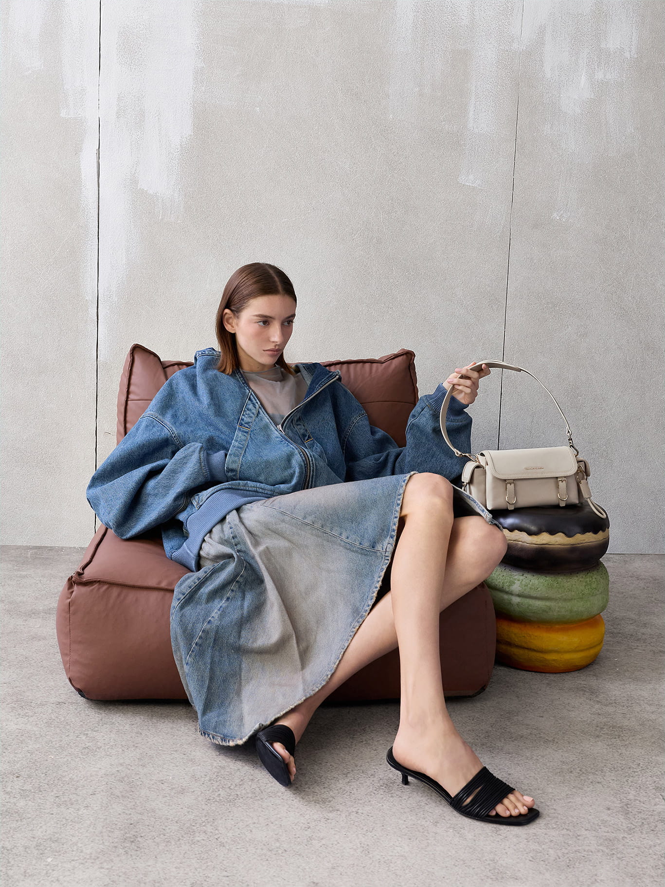 Fianna 多帶細跟拖鞋 - CHARLES & KEITH