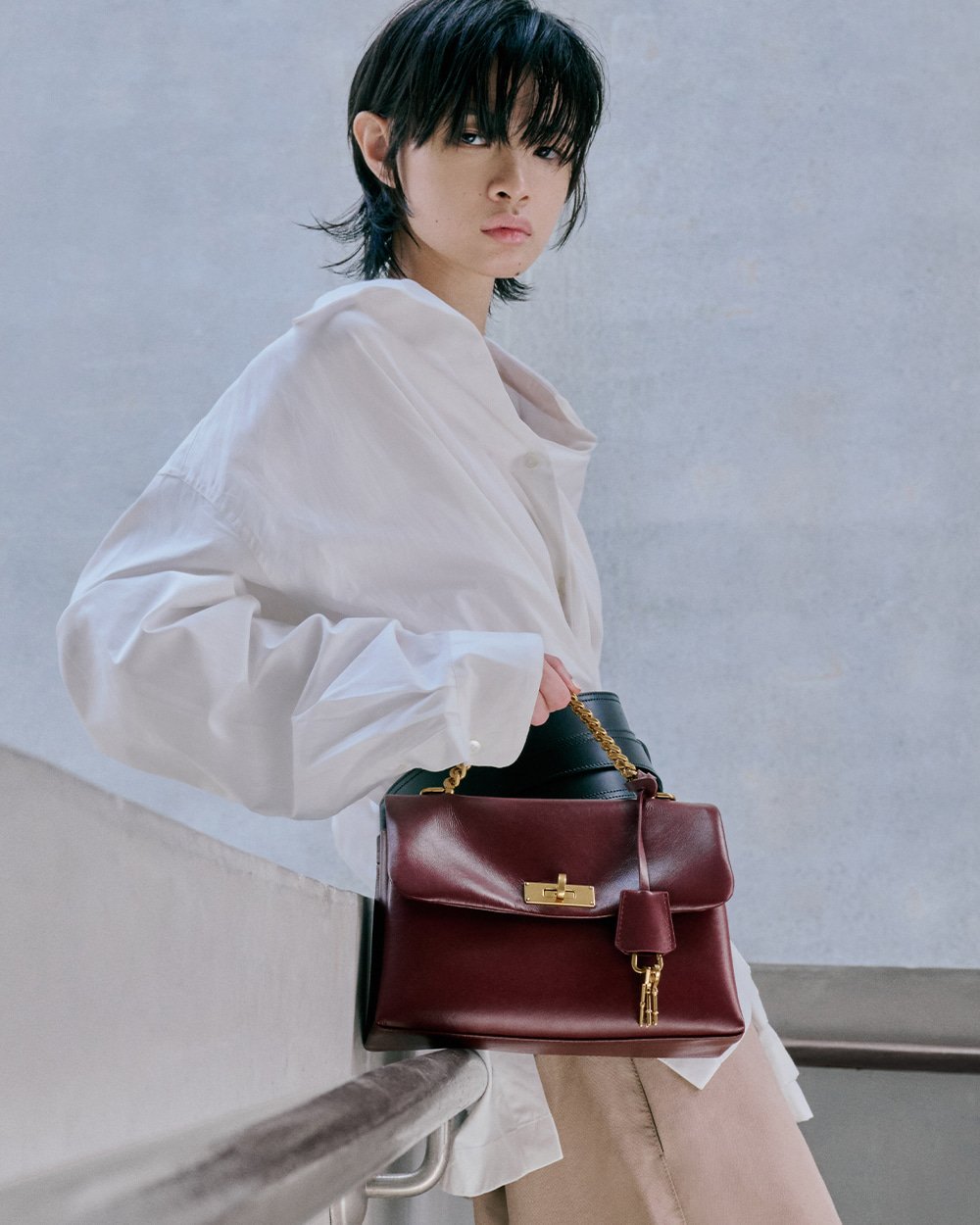 Women’s Kerry chain-handle crossbody bag in mulberry plum  - CHARLES & KEITH