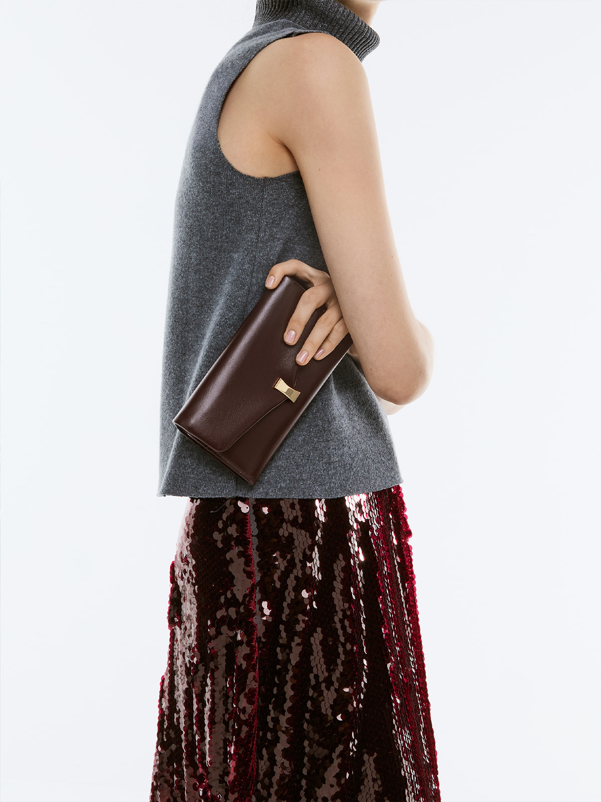 Women's Wineberry Red XL Calla Tote Bag - CHARLES & KEITH