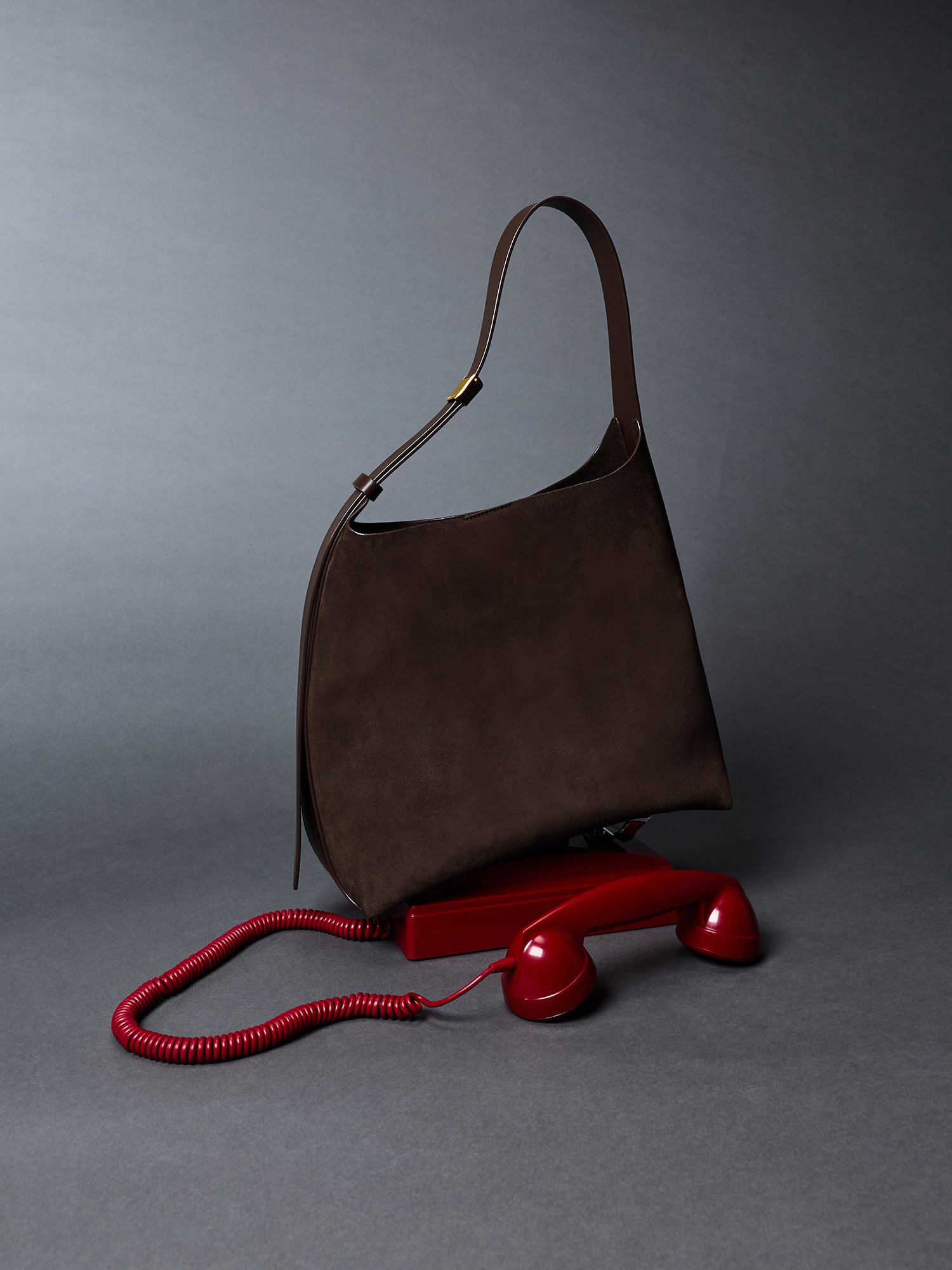 Espresso Brown Edna Recycled Suede Tote Bag - CHARLES & KEITH