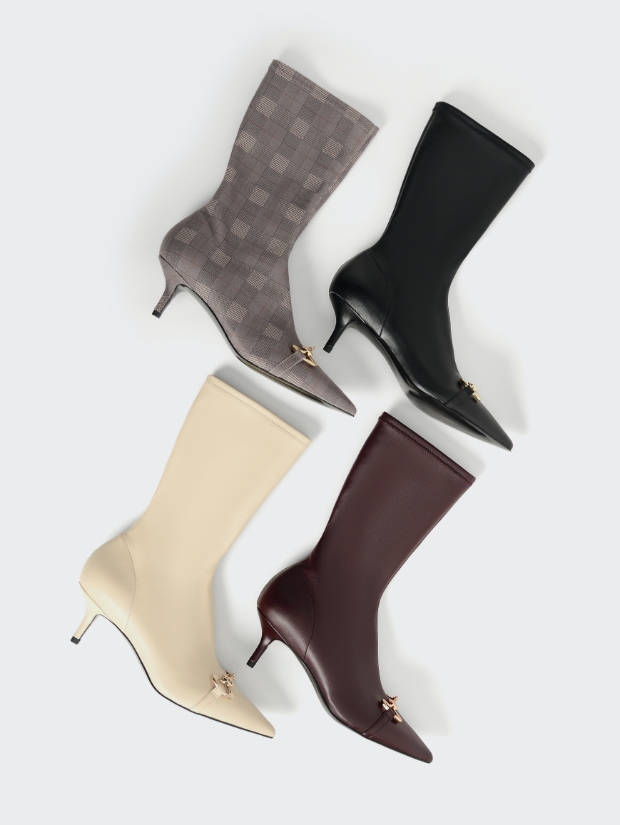 Women’s Elery slip-on ankle boots in various colours - CHARLES & KEITH