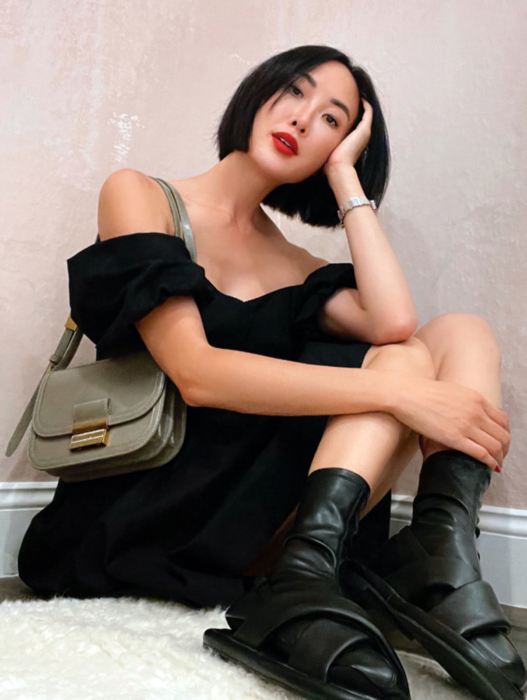 Women’s Charlot bag in taupe, as seen on Chriselle Lim - CHARLES & KEITH