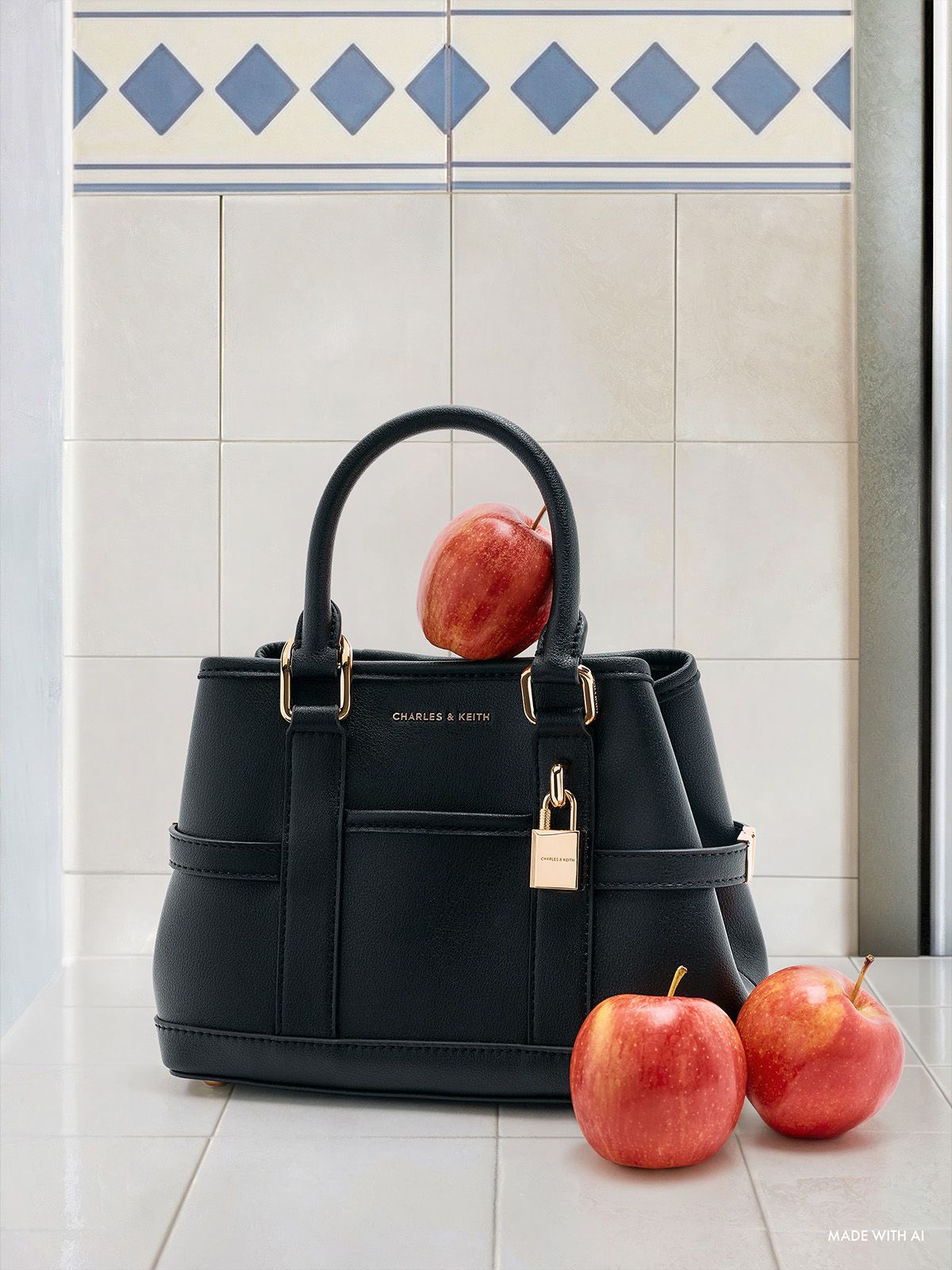 Black Mini Scottie Tote Bag - CHARLES & KEITH