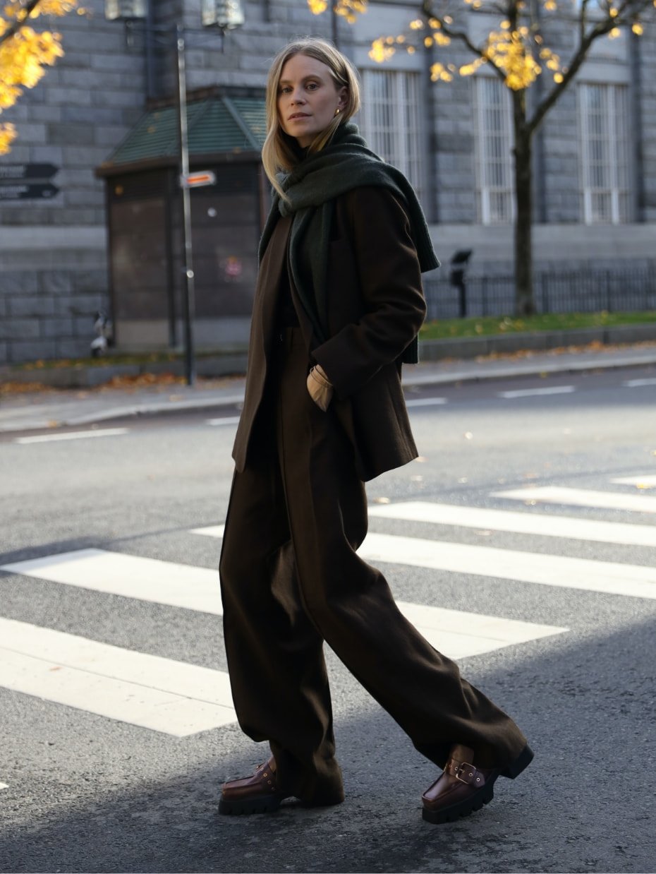 Fay buckled chunky penny loafers in dark brown - CHARLES & KEITH