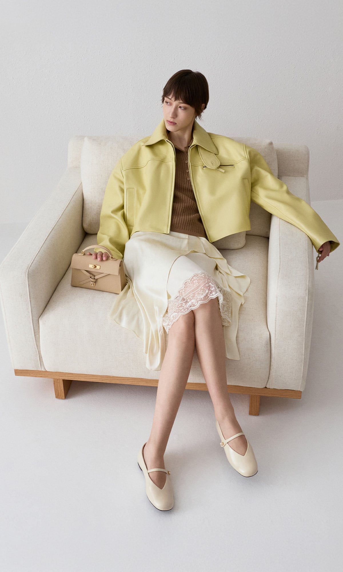 Sand Beige Tricha Knotted-Belt Top Handle Bag - CHARLES & KEITH