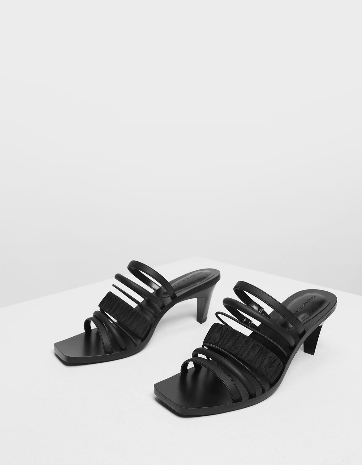 Women's Strappy Heels in black - CHARLES & KEITH