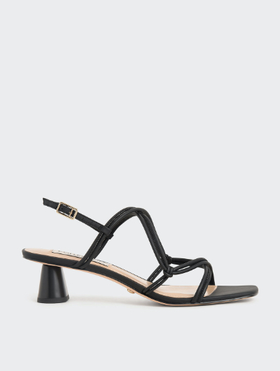 LEATHER STRAPPY KNOTTED SANDALS