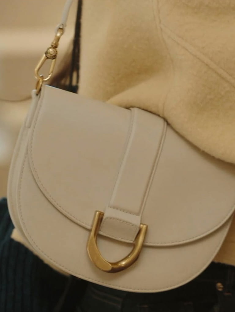 Cream Gabine Saddle Bag, CHARLES & KEITH