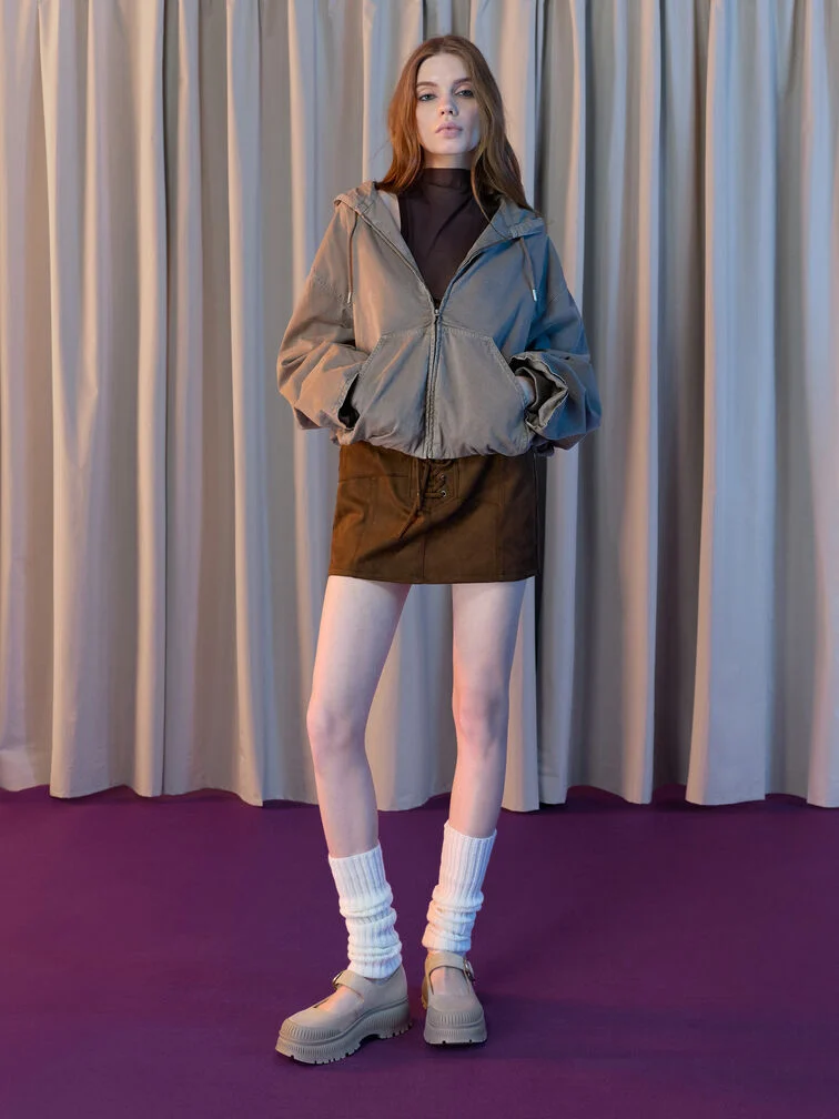 Mary Jane flats with triple crossover straps, a stylish choice for standing out.