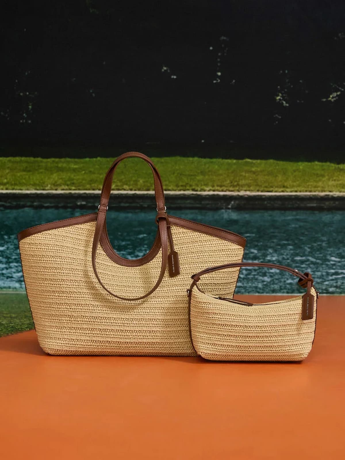 Multi Ivette Raffia Woven Tote Bag - CHARLES & KEITH