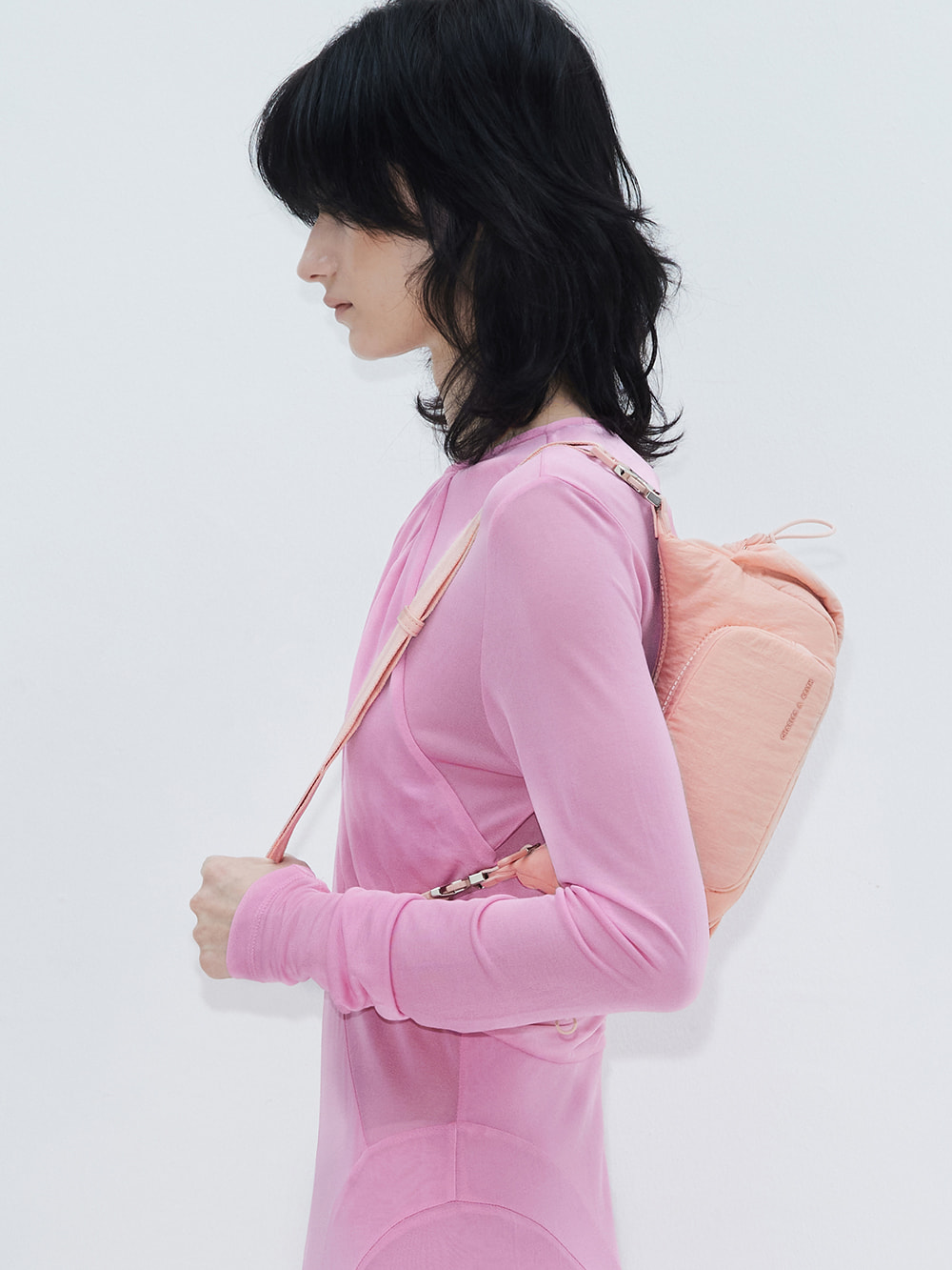 Women’s Pink Soleil Nylon Shoulder Bag - CHARLES & KEITH