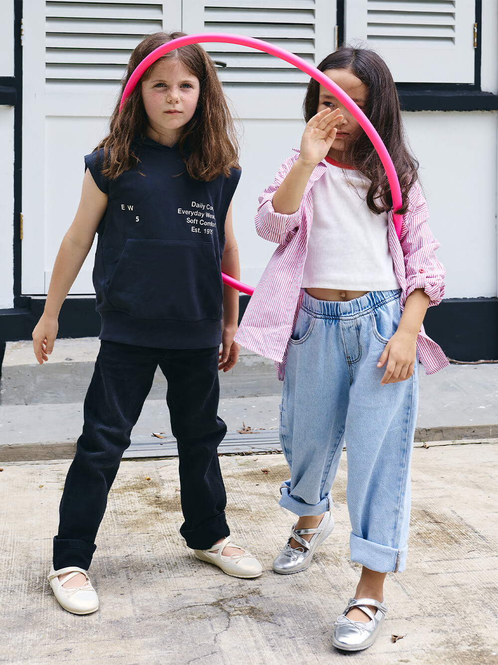 銀色兒童交叉帶瑪莉珍運動鞋、石灰白兒童交叉帶瑪莉珍運動鞋 - CHARLES & KEITH