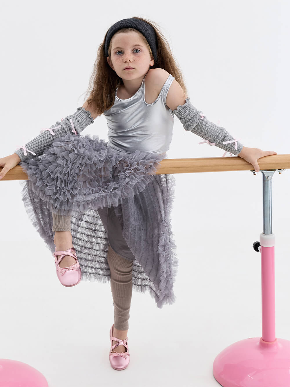 粉色兒童交叉帶瑪莉珍運動鞋 - CHARLES & KEITH