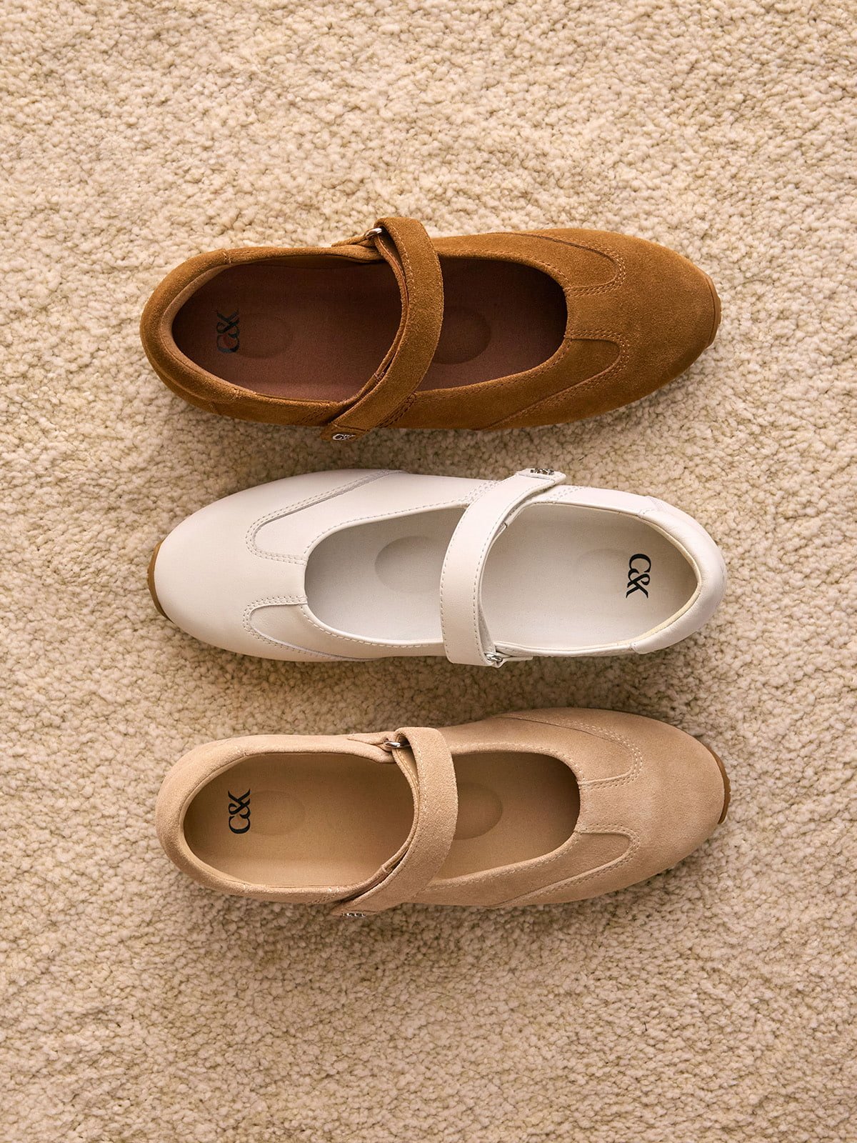 Jace Leather Mary Jane Sneakers - Chalk, Beige, Brown – CHARLES & KEITH